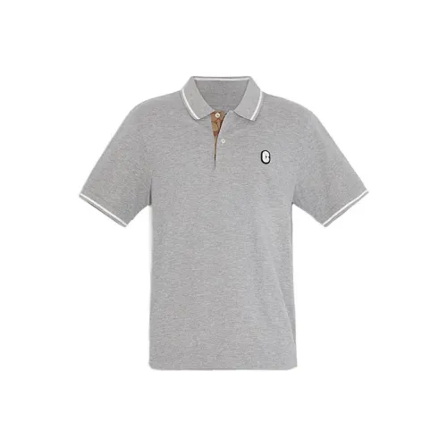 COACH FW22 Polo Shirt Men's Heather Gray