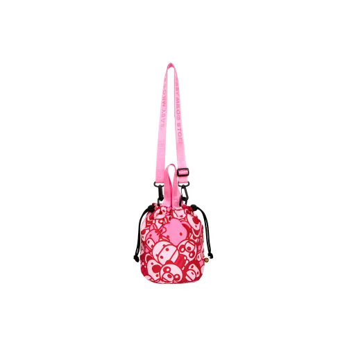 A BATHING APE Cotton Fabric Lantern Bag Shoulder Bag Crossbody Bag Regular Women's Pink