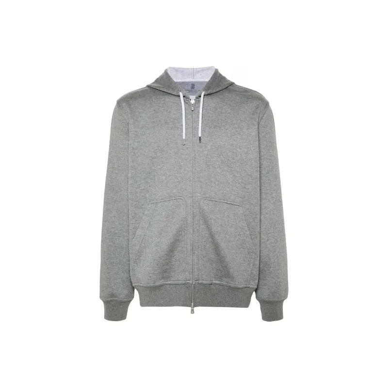 Brunello Cucinelli Zip Up Drawstring Hoodie-0