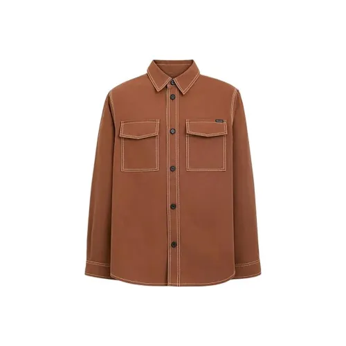 COACH SS24 Shirt Men's Saddle Brown