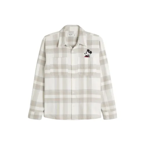 Hollister Shirt Men's Cream Plaid