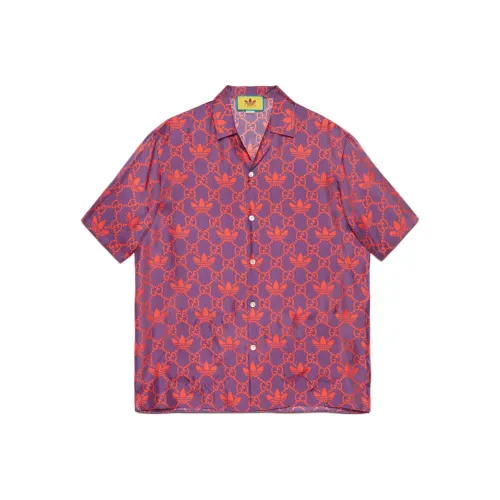 GUCCI X Adidas Macro Gg Bowling Shirt