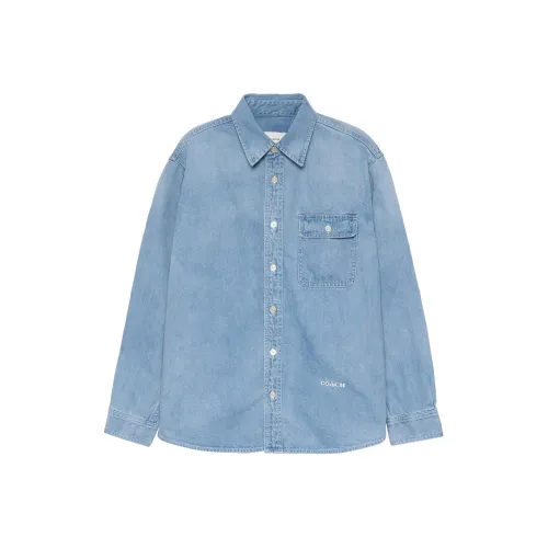 COACH Shirts Men Blue