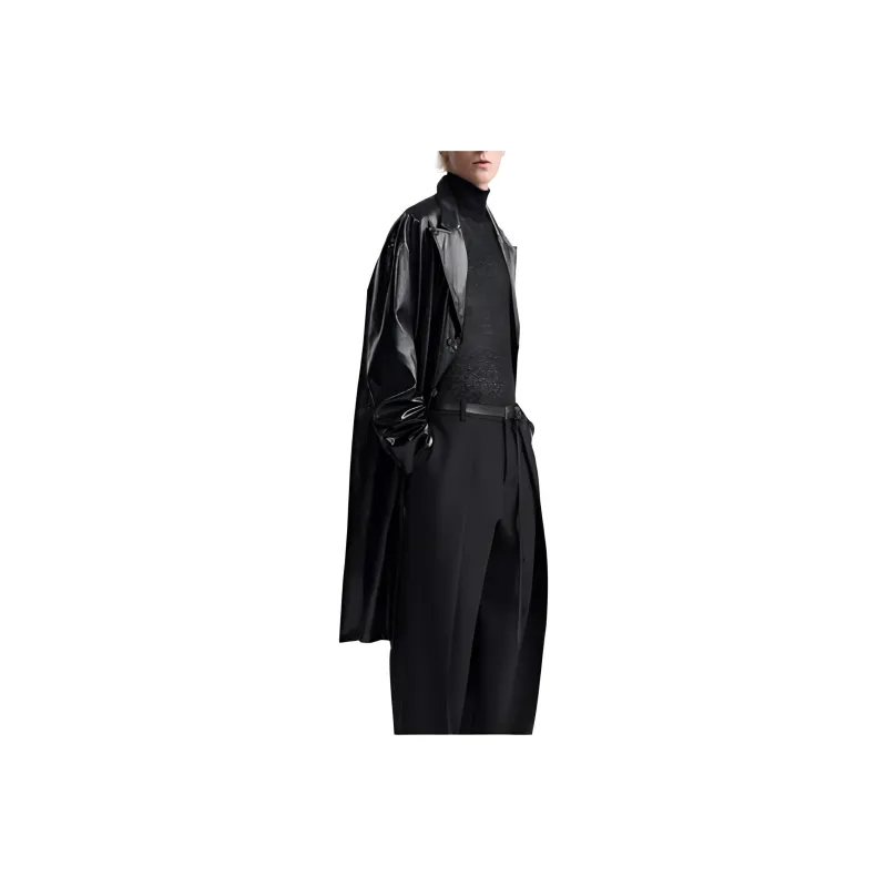 ZARA Coats Men Black-3