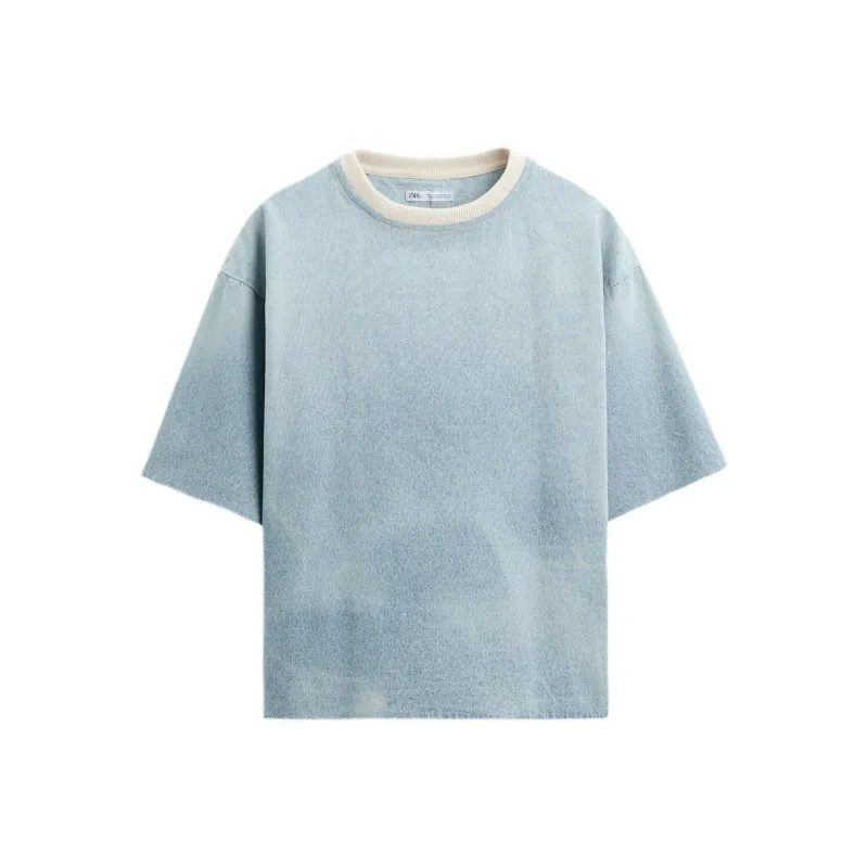 ZARA Sweatshirt Men's Light Blue-0