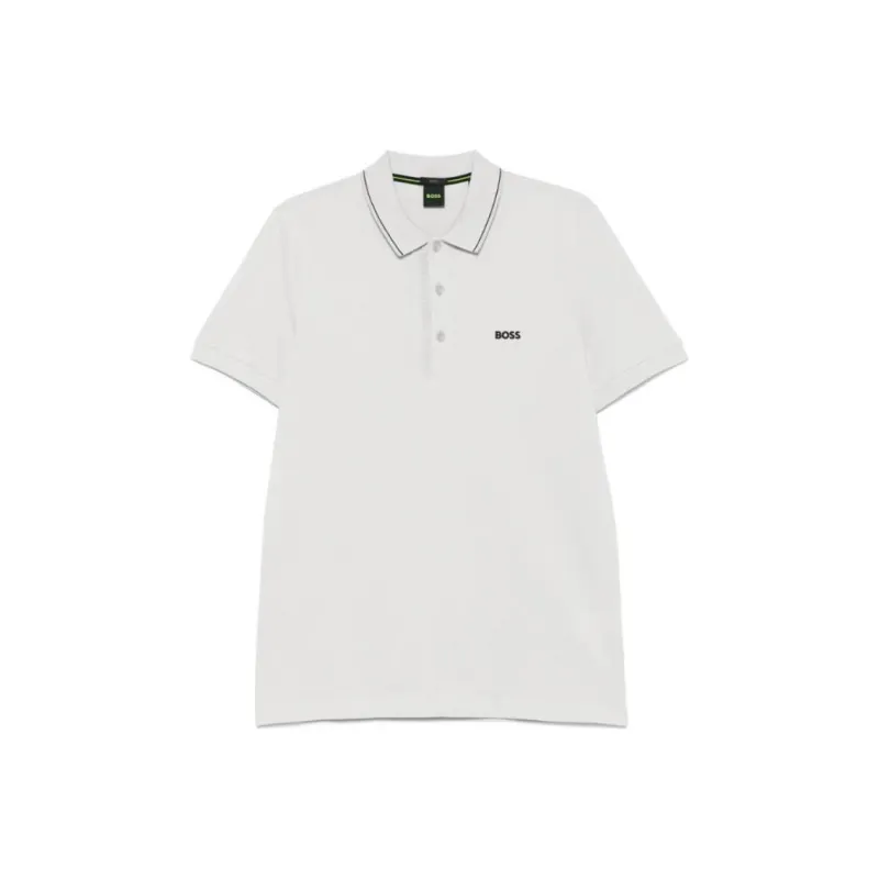 Boss HUGO BOSS Logo Embroidered Short Sleeved Polo Shirt-0