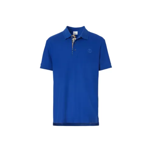 Burberry FW22 Polo Shirt Men's Deep Royal Blue