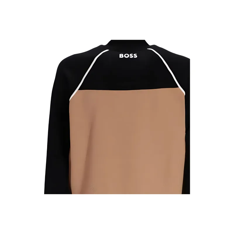 HUGO BOSS Logo embroidered Colour block Sweater-5