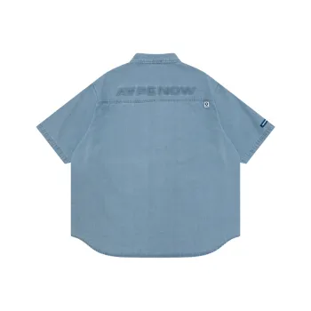 Aape By *A Bathing APE® Logo applique Denim Shirt