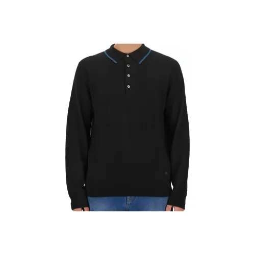 PS By Paul Smith Stripe Trim Logo Embroidered Polo Shirt