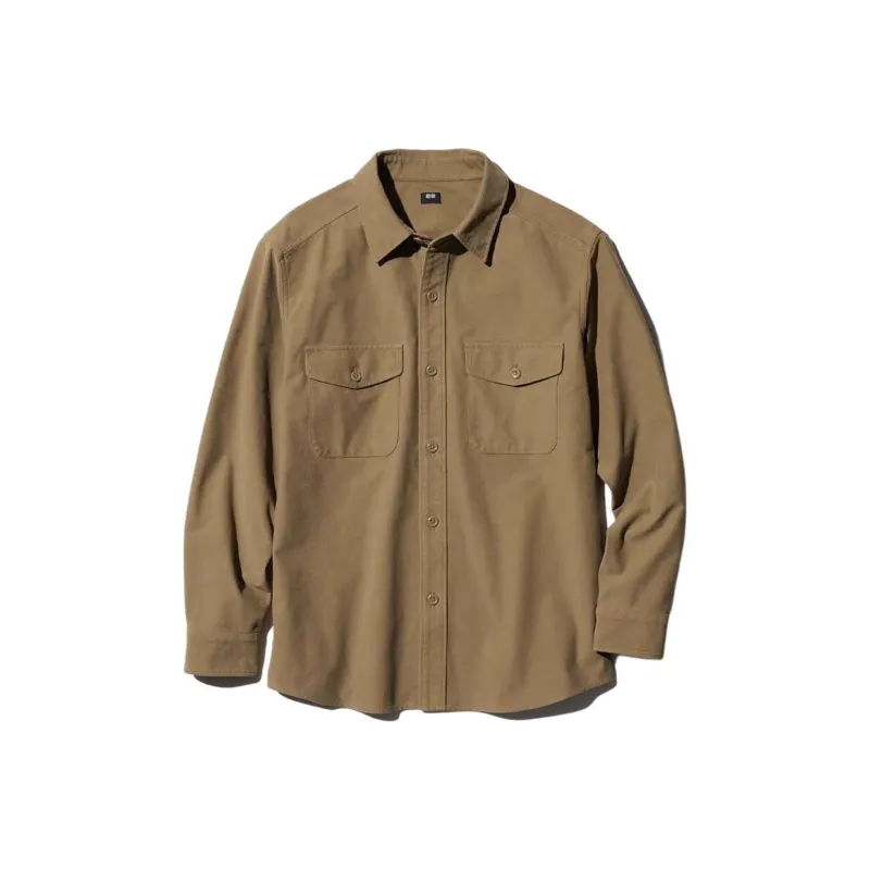 UNIQLO Shirt Unisex Light Brown-0
