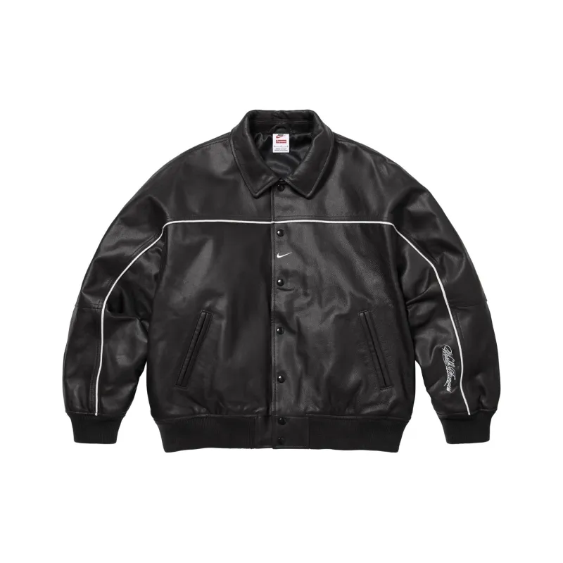 Supreme Nike Leather Varsity Jacket-5