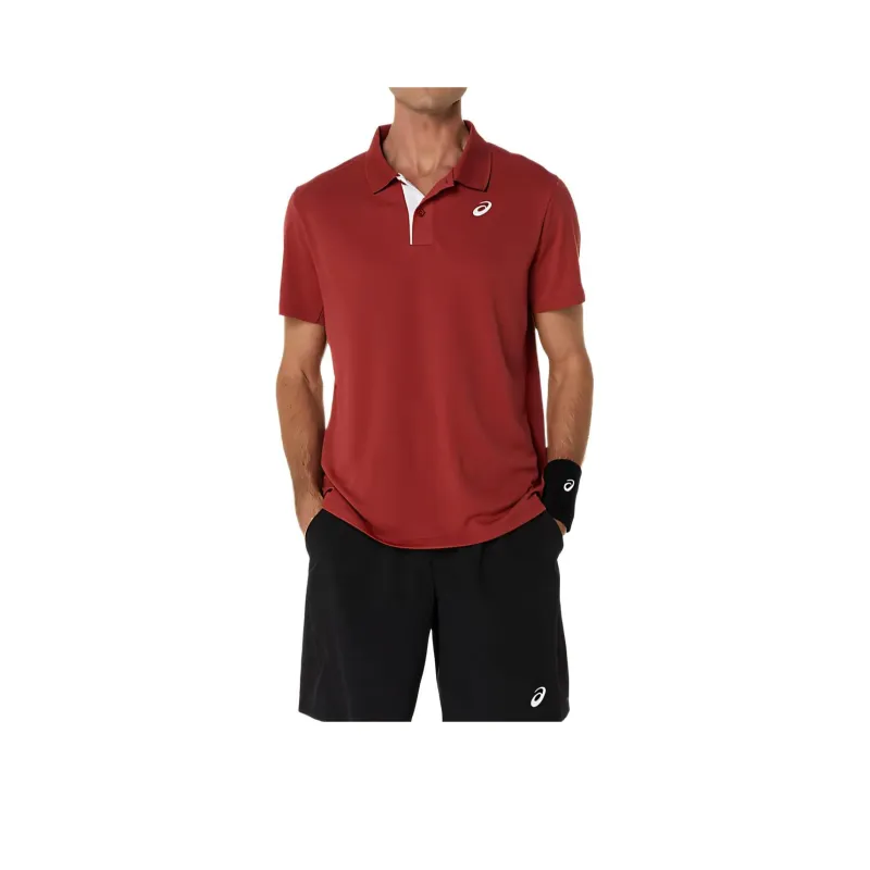 Asics COURT Polo Shirt Men's Red-0