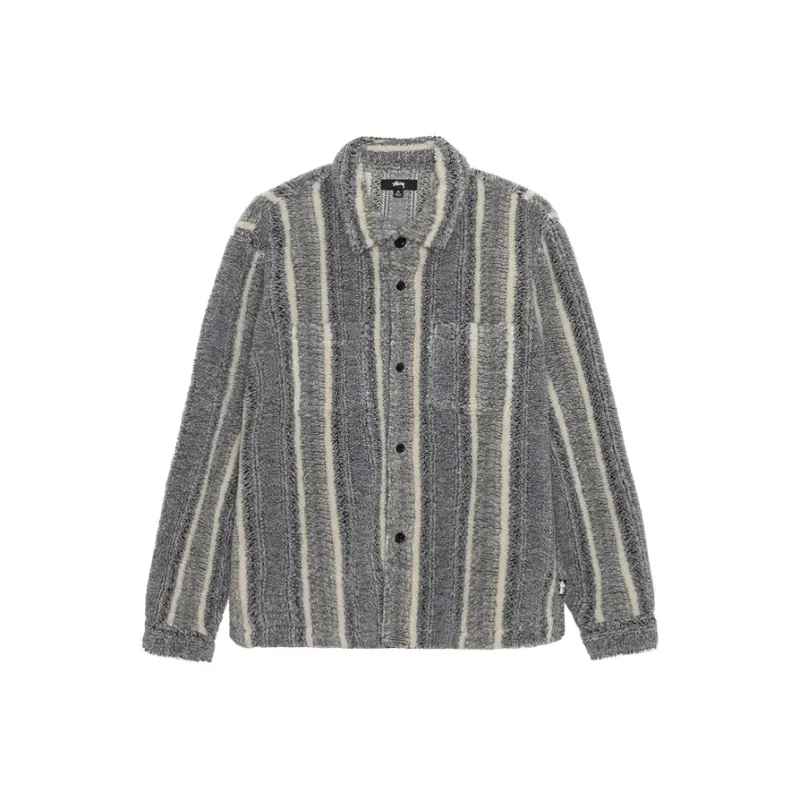 Stussy Striped Sherpa Shirt-15