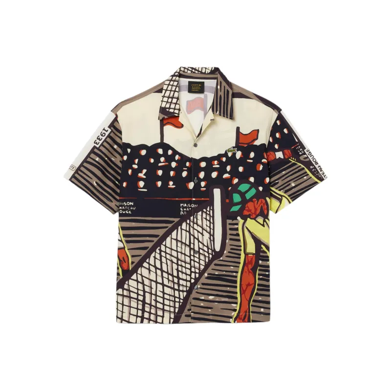 LACOSTE Maison Château Rouge Collaboration Shirts Unisex Beige-0