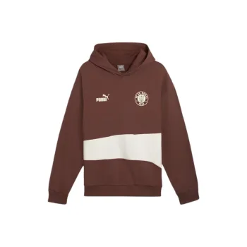 PUMA SS24 FC St. Pauli FtblCULTURE+ Hoodie Sweatshirt Men's Umber