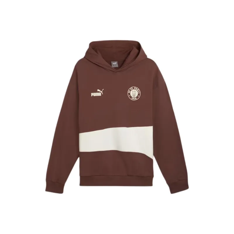 PUMA SS24 FC St. Pauli FtblCULTURE+ Hoodie Sweatshirt Men's Umber-0