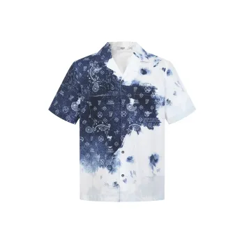 FERRE SS25 Shirt Men's Blue Pattern