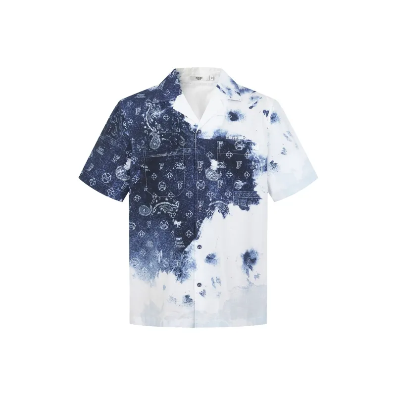 FERRE SS25 Shirt Men's Blue Pattern-0