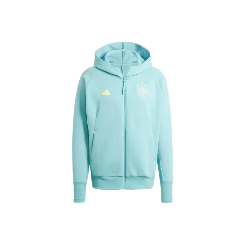 Adidas Spain Travel Full-Zip Hoodie Sweatshirt Men's Cyan-0