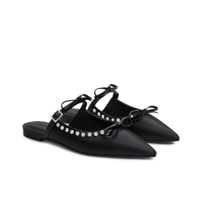 CHARLES&KEITH Composite Sole Closed Toe Slippers 1.5cm Women's Black-1