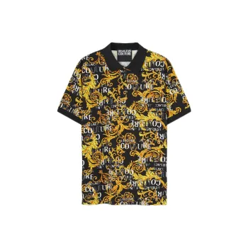 VERSACE JEANS COUTURE Polo Shirts Men Black