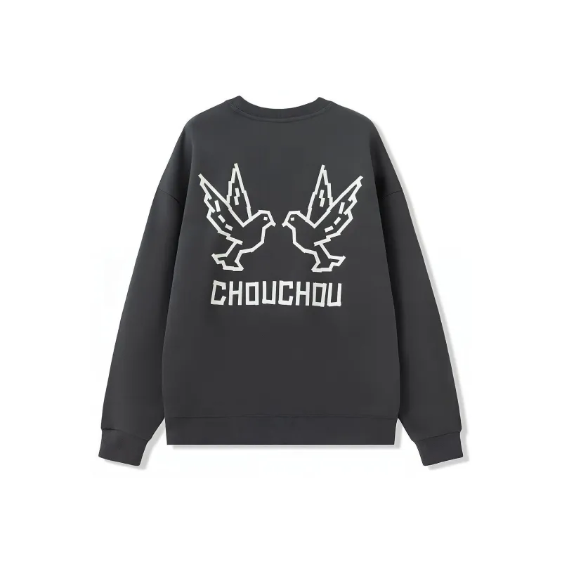CHOUCHOUS Sweatshirts Unisex Gray-0