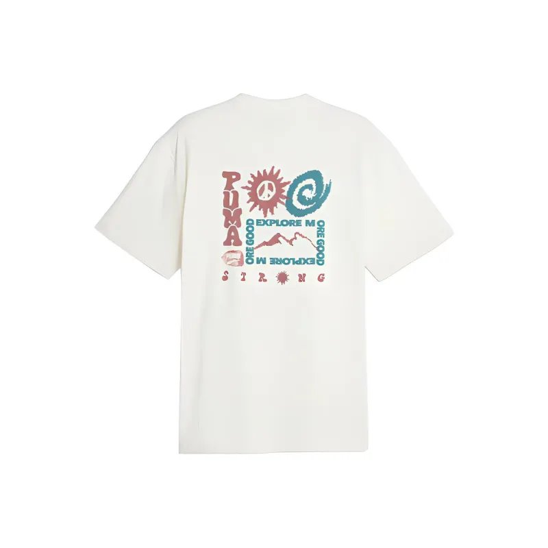 PUMA PUMA Downtown DOWNTOWN Graphic Tee T-Shirt Men's White-1