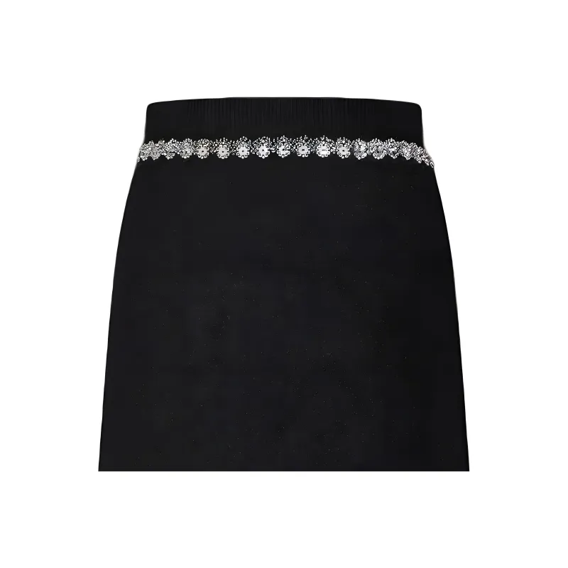 LOUIS VUITTON Jewel Button Knit Skirt-5