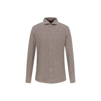 LANBAO Shirts Men Dark Beige