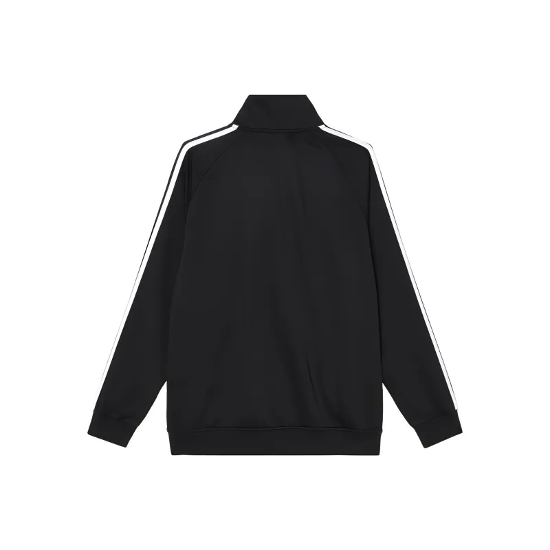 Adidas 3 Stripes Jackets Unisex Black With White Stripes-1