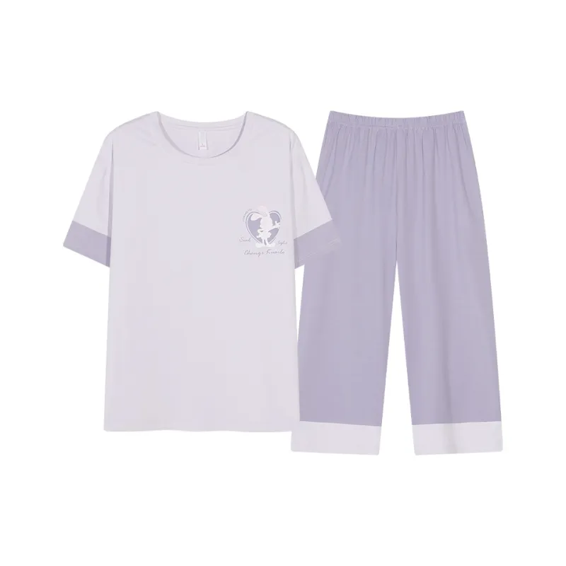 BONAS Pajama Set Women's Purple-0