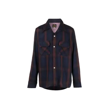 Needles Shirts Men Blue