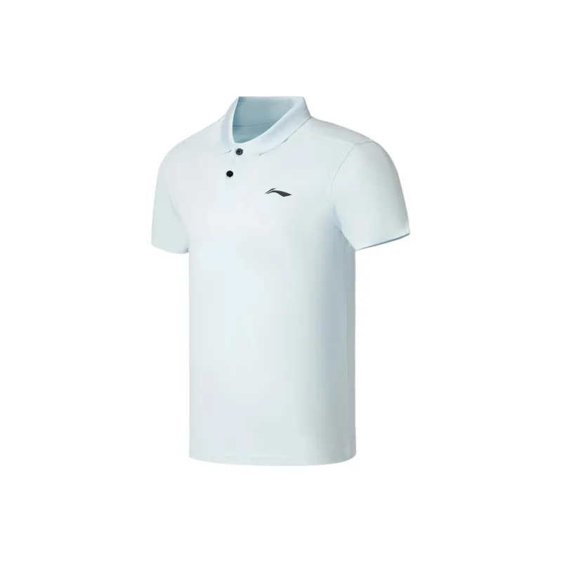 LiNing Fitness Series Polo Shirt Men's Aqua Blue-0