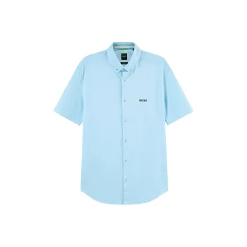 HUGO BOSS Short Sleeved Shirt Men's Light Blue