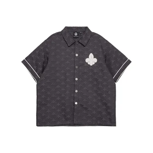 Palladium Shirt Unisex Black Full-Frame Iris Flower