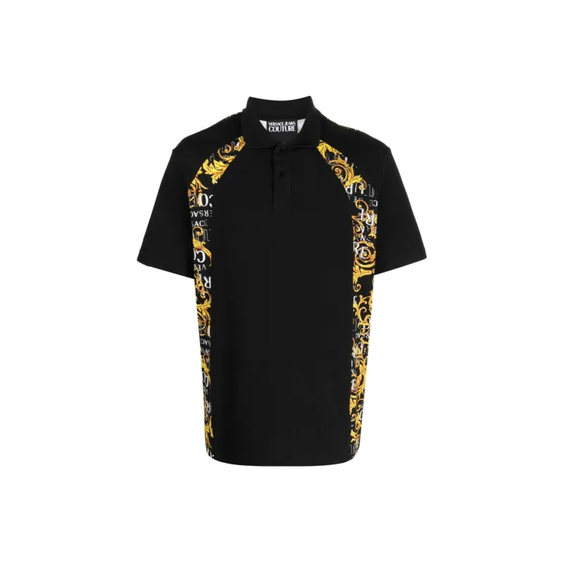 VERSACE JEANS COUTURE Barocco print Short sleeve Polo Shirt-0