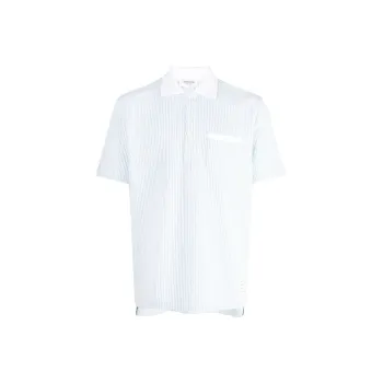 THOM BROWNE Polo Shirts Men Light Blue