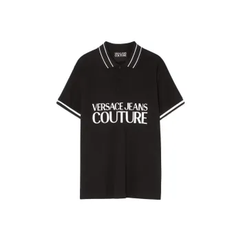 VERSACE Logo print Polo Shirt