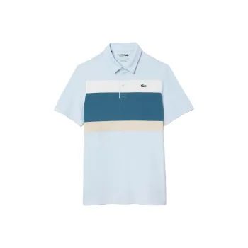 LACOSTE Polo Shirt Men's Light Blue/blue/white