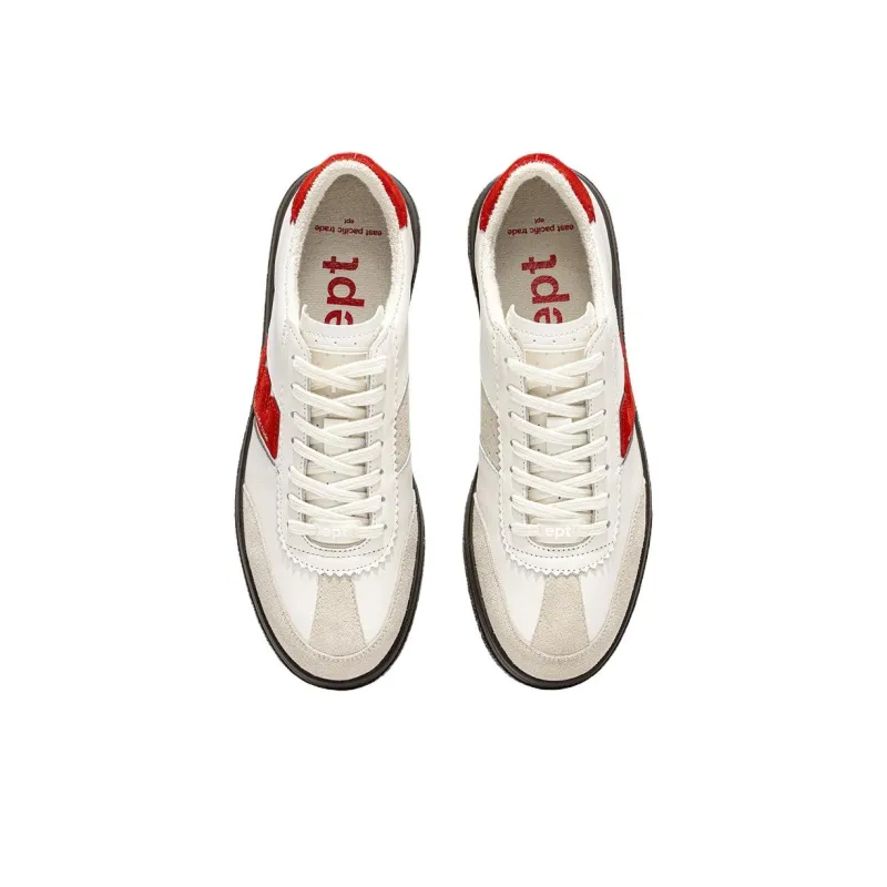 East Pacific Trade Santos Low Top Skateboard Shoes Women's White Beige Red-2