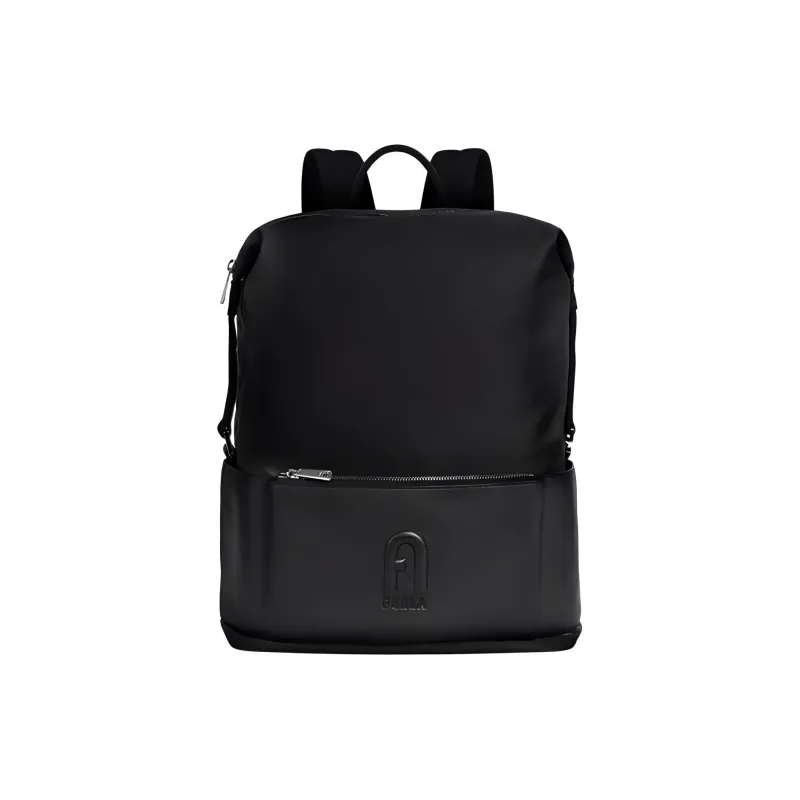 Furla Nylon Backpack Medium Size Men's Black-0