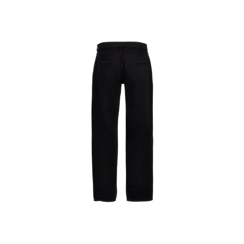 SAINT LAURENT Buttoned Straight Leg Jeans-1