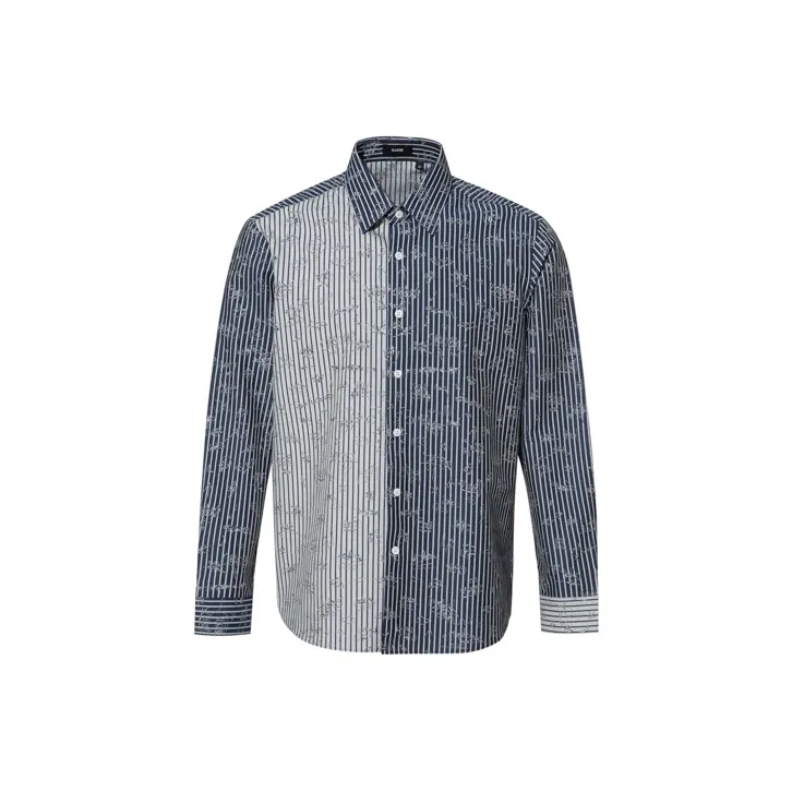 RARE Long Sleeved Shirt Men's Blue-0
