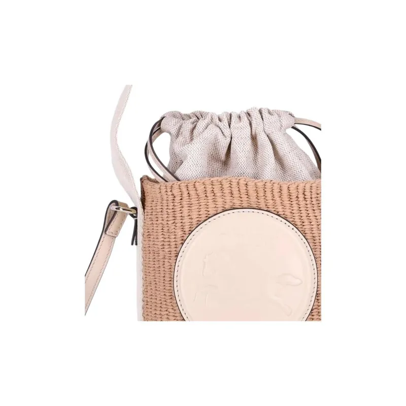 Chloe Paper Bucket Bag, Shoulder Bag, Crossbody Bag, Handbag Women's Brown-5