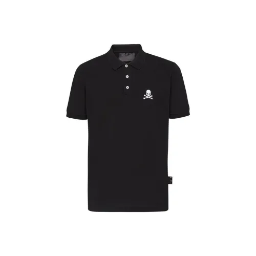PHILIPP PLEIN Polo Shirts Men Black