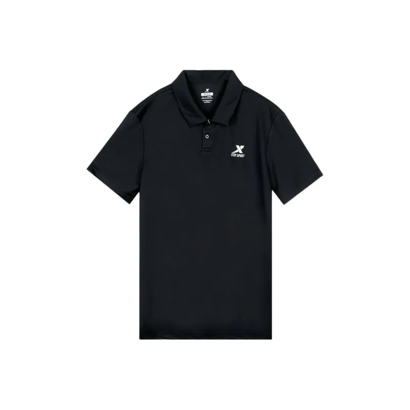 XTEP Variety Training Collection Polo Shirt Men's Jet Black-0