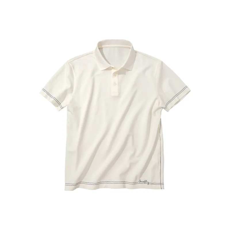 Mr.Bu Polo Shirt Men's Moon White-0