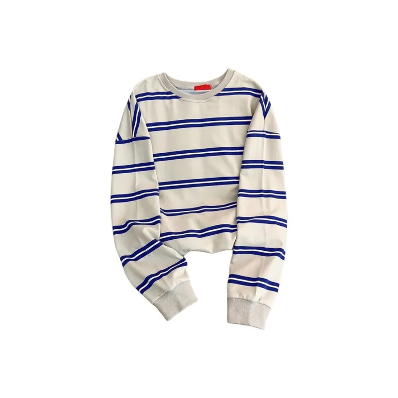 Mu Xiao Xin Sweatshirt Women's Blue Stripes-2