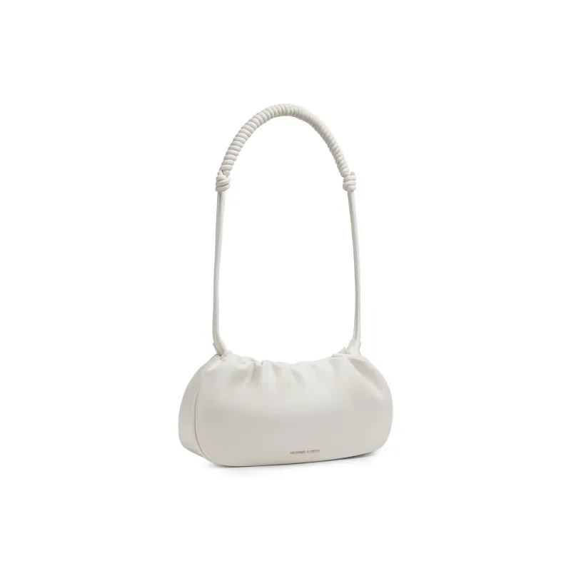 CHARLES&KEITH PU Shoulder Bag, Crossbody Bag Trumpets Women's Cream Milk White/Russet Brown Tawny-1